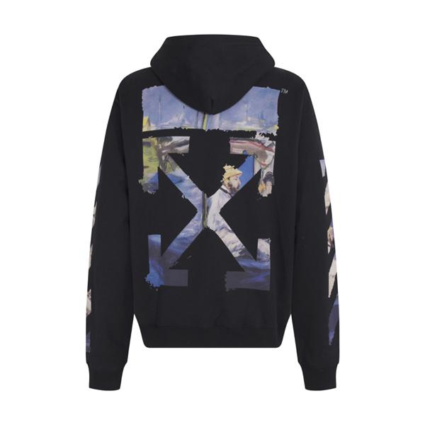 2025秋冬特別コラボモデル 限定入手 アート風プリント ルーズフィット ホワイト オフホワイト パーカー Off-White 偽物