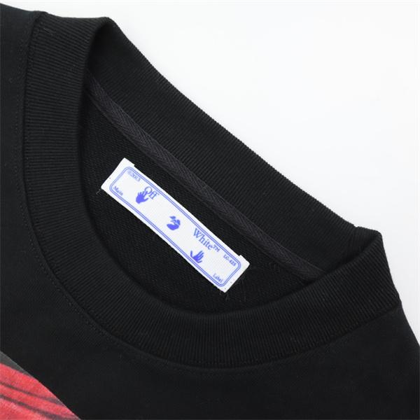 プリント シックな印象 ブラック パーカー Off-White オフホワイト 偽物 2025秋冬ダークスタイル 限定入手 