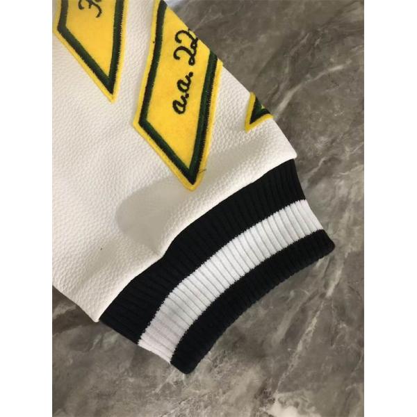 ブラック × イエロー ベースボールジャケット Off-White オフホワイト スーパーコピー 2025秋冬 数量限定 