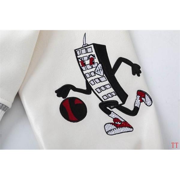 2025秋冬 プレミアム 限定生産 刺繍 当店イチオシ ホワイト × レッド ベースボールジャケット Off-White オフホワイトコピー