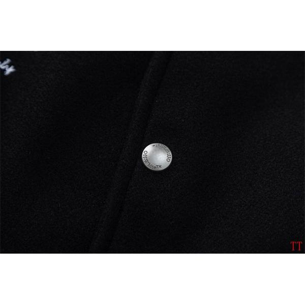 2025 秋冬モデル 刺繍  着心地抜群 モード系 ブラック × レッド ベースボールジャケット Off-White オフホワイト コピー