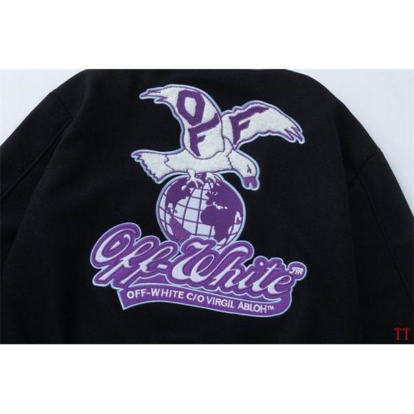 2025 秋冬モデル 刺繍  着心地抜群 モード系 ブラック × レッド ベースボールジャケット Off-White オフホワイト コピー