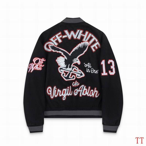 2025 秋冬モデル 刺繍  着心地抜群 モード系 ブラック × レッド ベースボールジャケット Off-White オフホワイト コピー