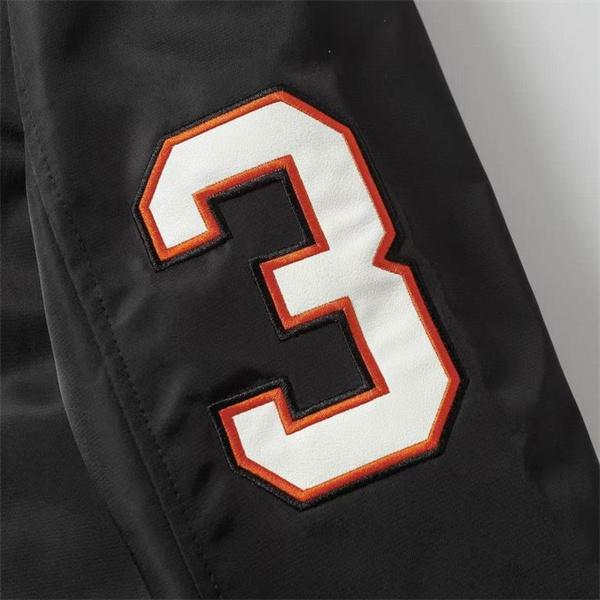 ブラック × オレンジ ベースボールジャケット Off-White オフホワイト スーパーコピー 2025 秋冬定番 限定販売 シックな個性 