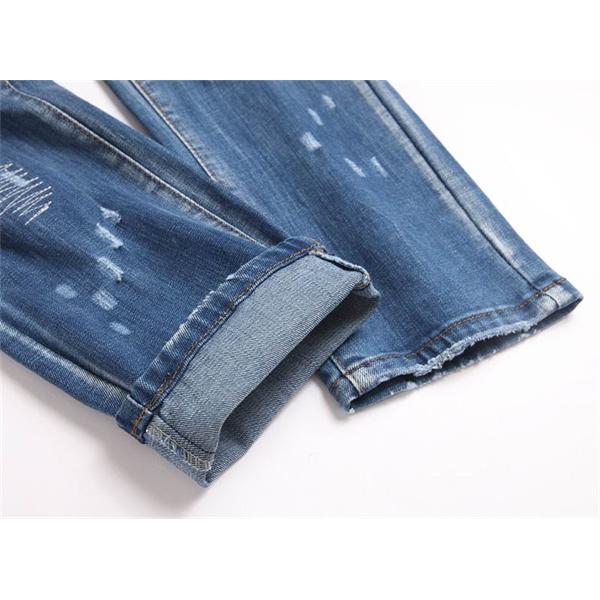 ライトブルー ダメージデザイン ディースクエアード コピー デニムパンツ DSQUARED2 秋冬ストリート 定番 プレミアム