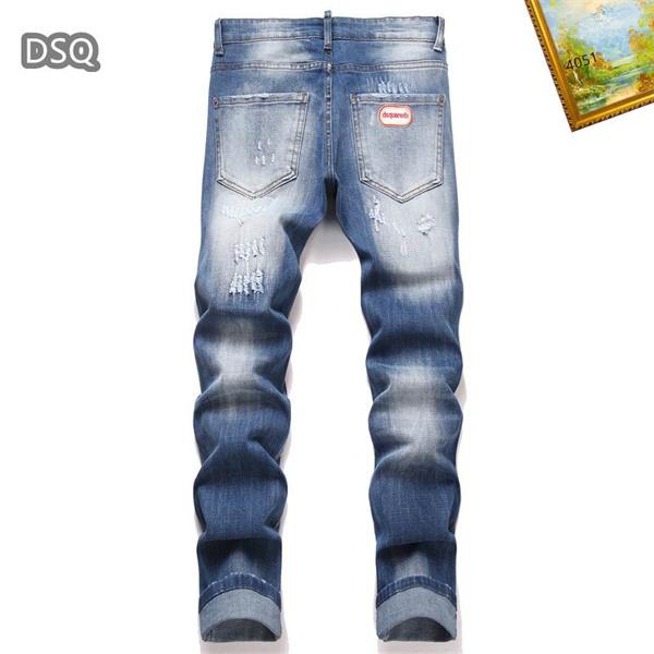 ライトブルー ダメージデザイン ディースクエアード コピー デニムパンツ DSQUARED2 秋冬ストリート 定番 プレミアム