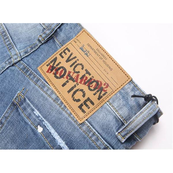  ディースクエアード ライトブルー ダメージ スプラッシュ デニムパンツ DSQUARED2 スーパーコピー 秋冬 トレンド