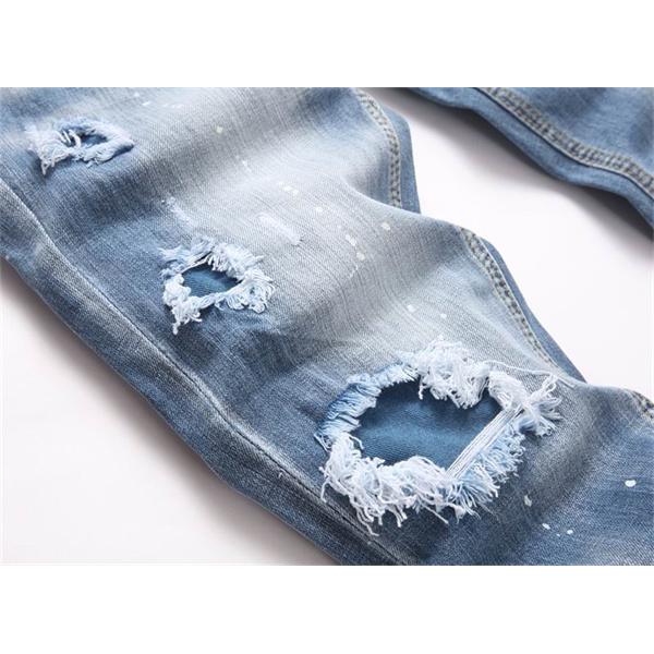  ディースクエアード ライトブルー ダメージ スプラッシュ デニムパンツ DSQUARED2 スーパーコピー 秋冬 トレンド