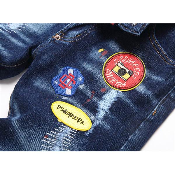 ディープブルー ダメージ スプラッシュ ディースクエアード デニムパンツ DSQUARED2 スーパーコピー 秋冬 人気