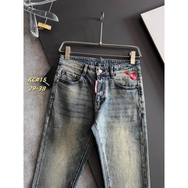  ライトブルー シンプルダメージ デニムパンツ ディースクエアード DSQUARED2 偽物 秋冬 落ち着いた 万能