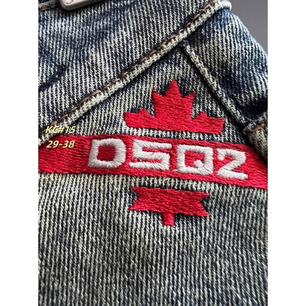  ライトブルー シンプルダメージ デニムパンツ ディースクエアード DSQUARED2 偽物 秋冬 落ち着いた 万能