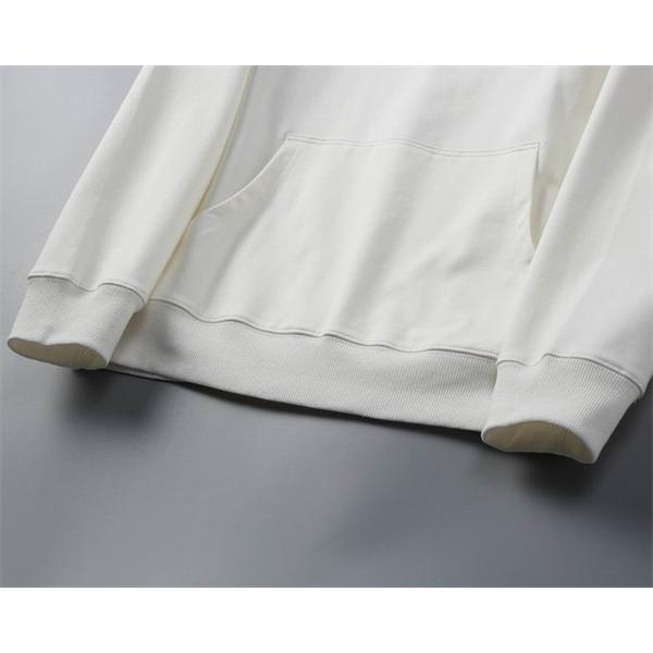 ホワイト フリース裏起毛 ロゴプリント パーカー ディースクエアード DSQUARED2 コピー 秋冬 温かさ 定番