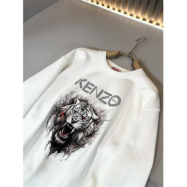 ブラック 白虎プリント ケンゾー パーカー KENZO スーパーコピー 2025秋冬コーデ 期間限定 万能 保温効果