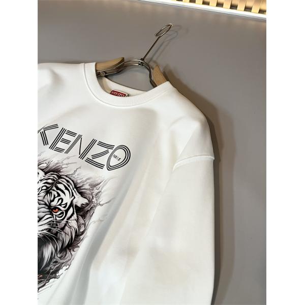 ブラック 白虎プリント ケンゾー パーカー KENZO スーパーコピー 2025秋冬コーデ 期間限定 万能 保温効果