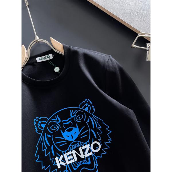 ケンゾー ブラック ブルータイガープリント パーカー KENZO スーパーコピー 秋冬 魅力 人気 トレンド
