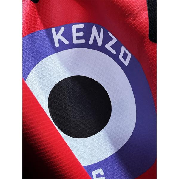 ケンゾー ホワイト 赤フラワー × サークル KENZOロゴ パーカースウェット コピー 秋冬 活発な 定番