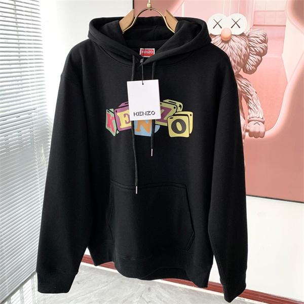 ブラック カラーブロック KENZOロゴ パーカースウェット スーパーコピー 秋冬 個性的 人気モデル