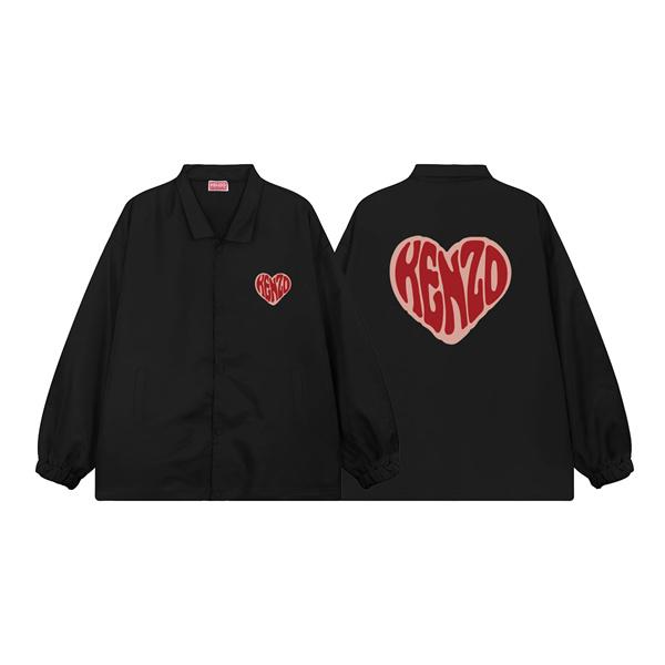 ブラック ハート型 KENZOロゴ ジャケット ケンゾー スーパーコピー  2025秋冬必須 上質 注目デザイン