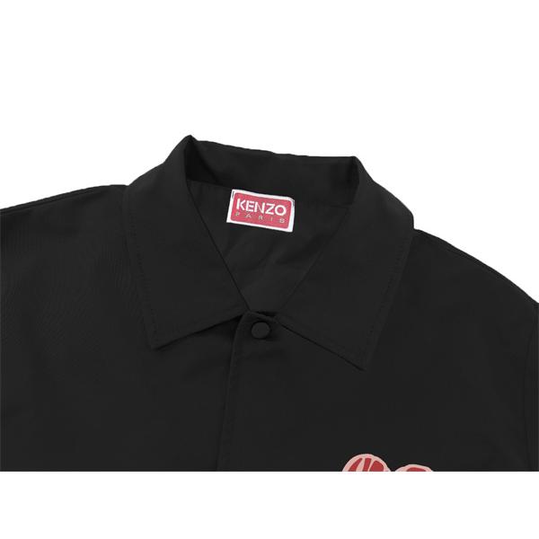 ブラック ハート型 KENZOロゴ ジャケット ケンゾー スーパーコピー  2025秋冬必須 上質 注目デザイン