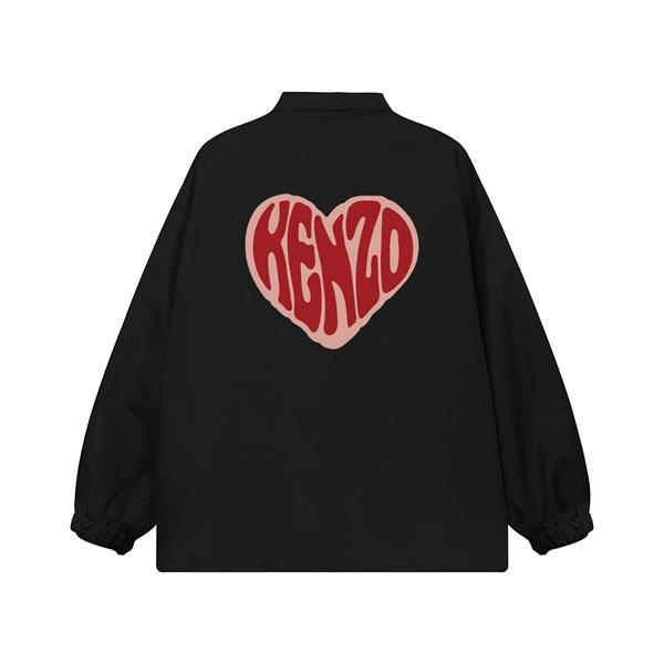 ブラック ハート型 KENZOロゴ ジャケット ケンゾー スーパーコピー  2025秋冬必須 上質 注目デザイン