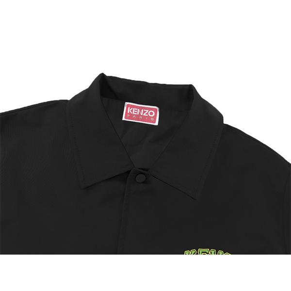 ケンゾー ブラック タイガー柄 × KENZOロゴ ジャケット コピー 2025秋冬コーデ ダイナミックな トレンド