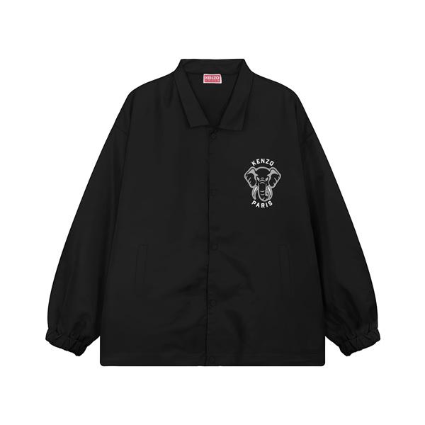 ブラック エレファント柄 KENZOロゴ ジャケット スーパーコピー 2025秋冬必須アイテム 人気モデル