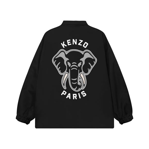 ブラック エレファント柄 KENZOロゴ ジャケット スーパーコピー 2025秋冬必須アイテム 人気モデル