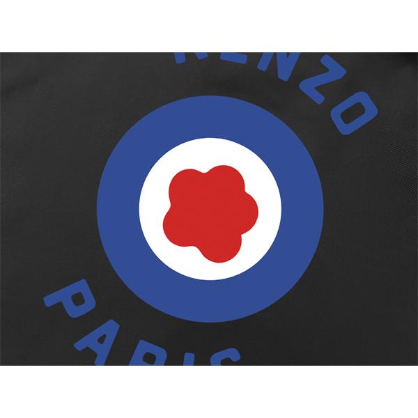 ケンゾー ブラック ブルーサークル&レッドフラワー KENZOロゴ ジャケット ケンゾー 偽物 秋冬 万能