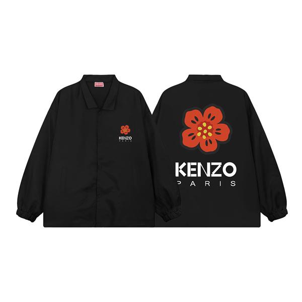 ブラック レッドフラワー KENZOロゴ ジャケット ケンゾー コピー 秋冬 鮮やか 活発な モード系