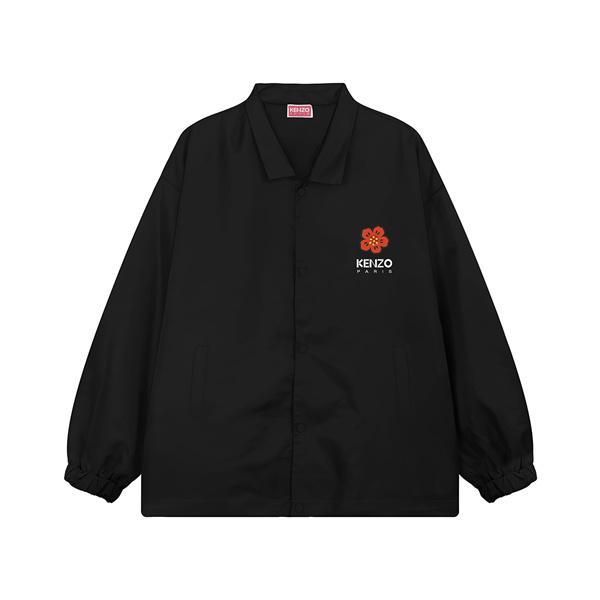 ブラック レッドフラワー KENZOロゴ ジャケット ケンゾー コピー 秋冬 鮮やか 活発な モード系