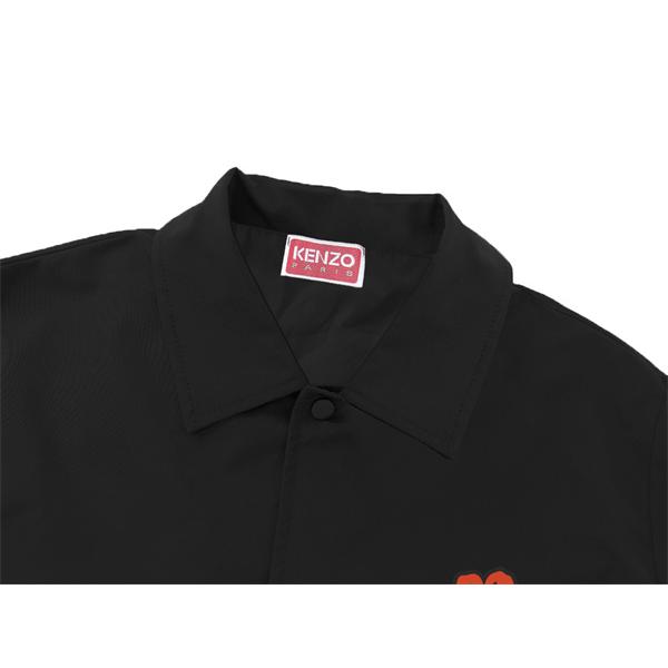 ブラック レッドフラワー KENZOロゴ ジャケット ケンゾー コピー 秋冬 鮮やか 活発な モード系