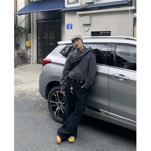 グレー ヴィンテージ加工 シンプル ジャケット 偽物 秋冬 モダン 落ち着いた アクネ ストゥディオズ Acne Studios 注目