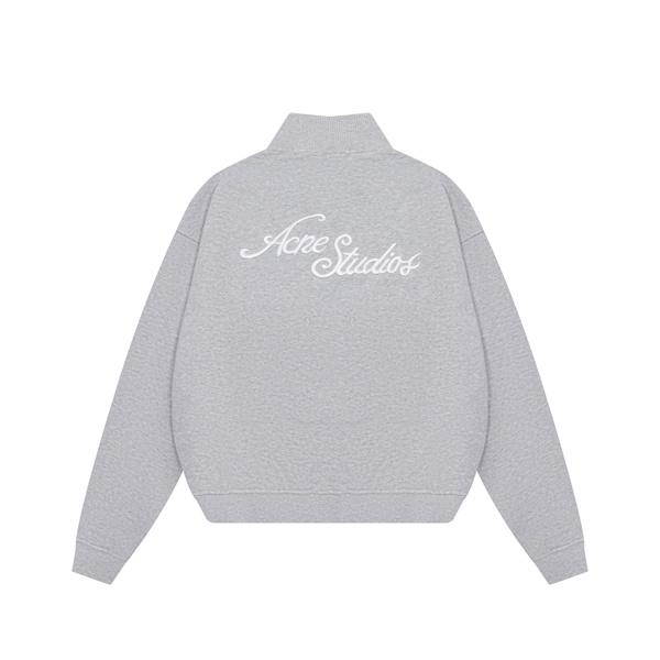 ストゥディオズ ライトグレー × ブラック プリント ジップジャケット Acne Studios コピー 秋冬シンプル 定番