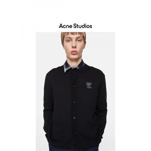ライトブルー × ブラック カーディガン ストゥディオズ Acne Studios コピー 秋冬清潔感のある 人気