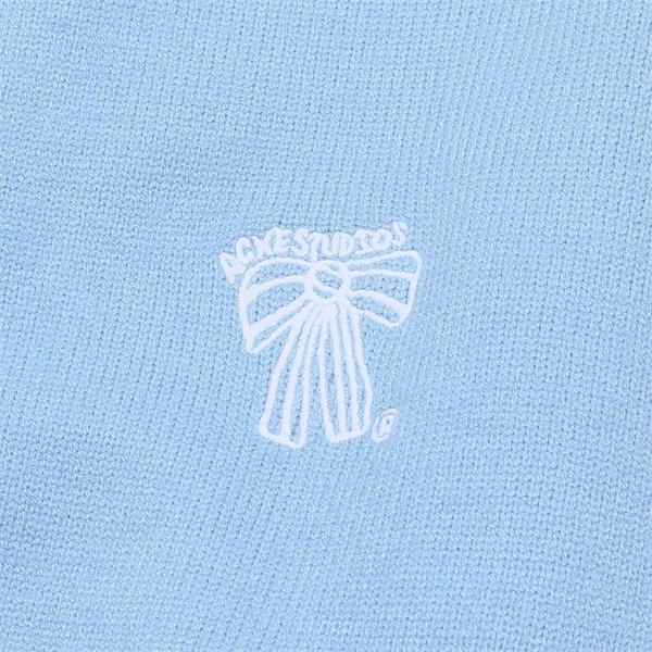 ライトブルー × ブラック カーディガン ストゥディオズ Acne Studios コピー 秋冬清潔感のある 人気