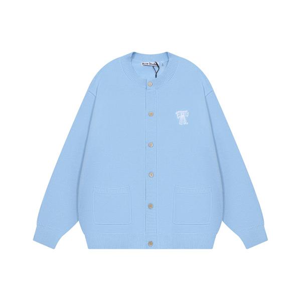 ライトブルー × ブラック カーディガン ストゥディオズ Acne Studios コピー 秋冬清潔感のある 人気