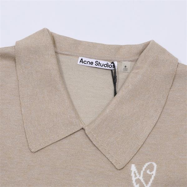 ダークグレー × ベージュ POLO セーター ストゥディオズ Acne Studios 偽物 秋冬洗練された 注目