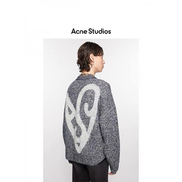 花グレー  セーター Acne Studios ストゥディオズ コピー インパクトのある トレンド 2025秋冬定番