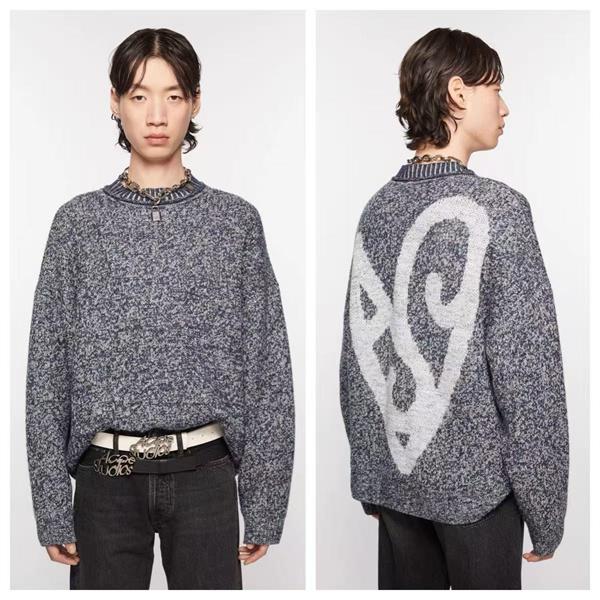 花グレー  セーター Acne Studios ストゥディオズ コピー インパクトのある トレンド 2025秋冬定番
