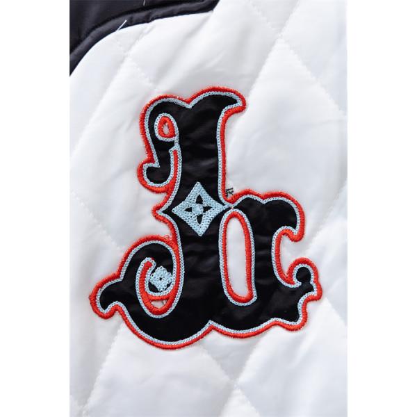 当店イチオシ ブラック × ホワイト 刺繍 プレミアム Louis Vuitton ジャケット ルイ ヴィトン コピー 2025秋冬コーデ 入手困難 お洒落