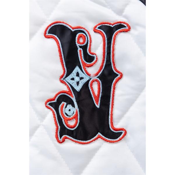 当店イチオシ ブラック × ホワイト 刺繍 プレミアム Louis Vuitton ジャケット ルイ ヴィトン コピー 2025秋冬コーデ 入手困難 お洒落