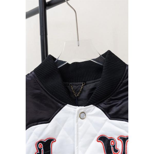 当店イチオシ ブラック × ホワイト 刺繍 プレミアム Louis Vuitton ジャケット ルイ ヴィトン コピー 2025秋冬コーデ 入手困難 お洒落