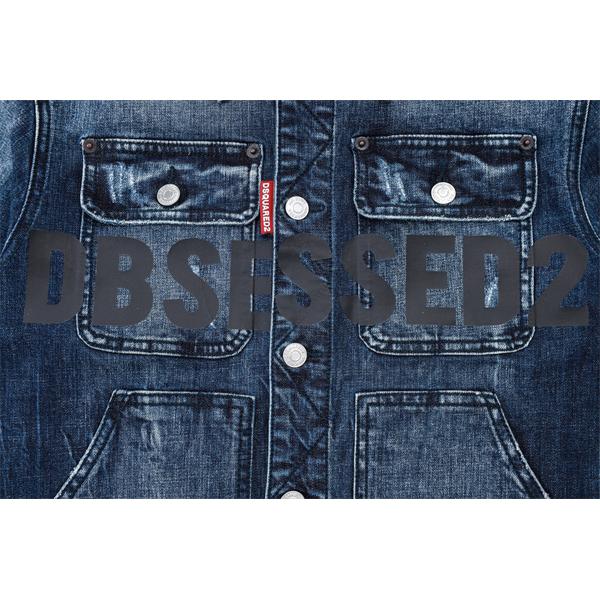 Dsquared2 激安 デニムジャケット メンズ Gジャン ヴィンテージ加工 ストレッチ カジュアル アウター