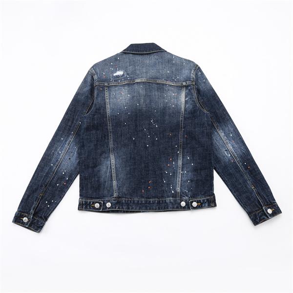 Dsquared2 激安 デニムジャケット メンズ Gジャン ヴィンテージ加工 スプラッシュペイント カジュアル アウター