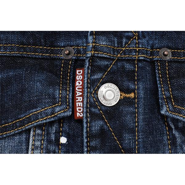 Dsquared2 激安 デニムジャケット メンズ Gジャン ヴィンテージ加工 スプラッシュペイント カジュアル アウター