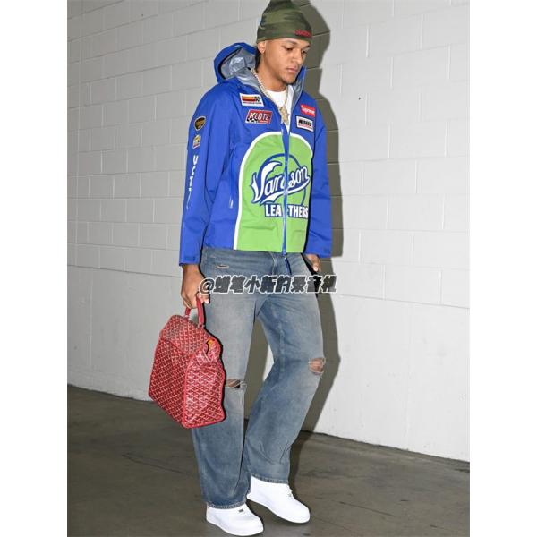 Supreme × Vanson 激安 FW25 GORE-TEX シェルジャケット メンズ 防水 刺繍ロゴ バイカー仕様 アウター  （关键