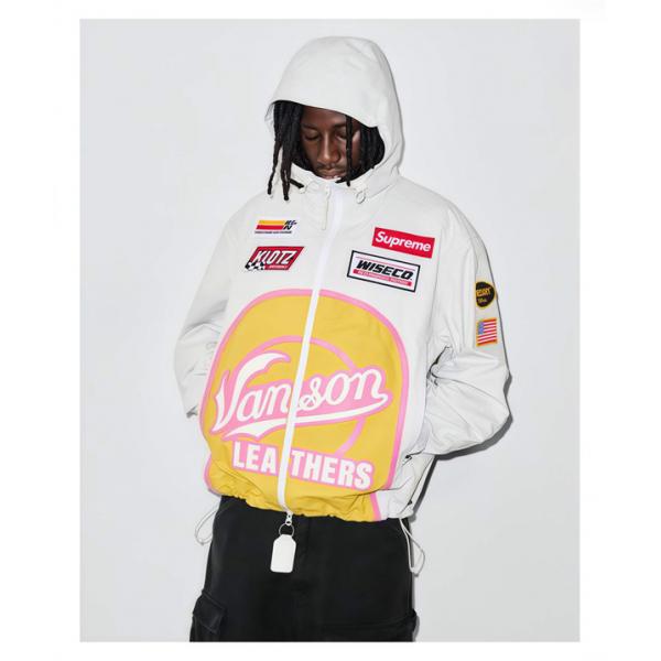 Supreme × Vanson 激安 FW25 GORE-TEX シェルジャケット メンズ 防水 刺繍ロゴ バイカー仕様 アウター  （关键