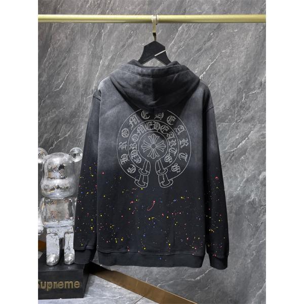 話題 暖か 円形ロゴ トレンド 秋冬定番人気 クロムハーツ コピー Chrome Hearts パーカー