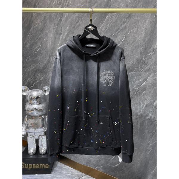 話題 暖か 円形ロゴ トレンド 秋冬定番人気 クロムハーツ コピー Chrome Hearts パーカー