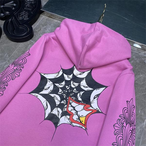 クロムハーツ コピー Chrome Hearts パーカー 数量限定 ピンク 袖部刺繍ロゴ 保温性抜群 秋冬高級トレンド